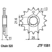Reťazové koliečko JT JTF 1581-16 16T, 520